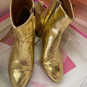 Gold booties
